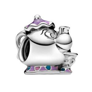 925 Silver Plated Character Teapot Charm - New